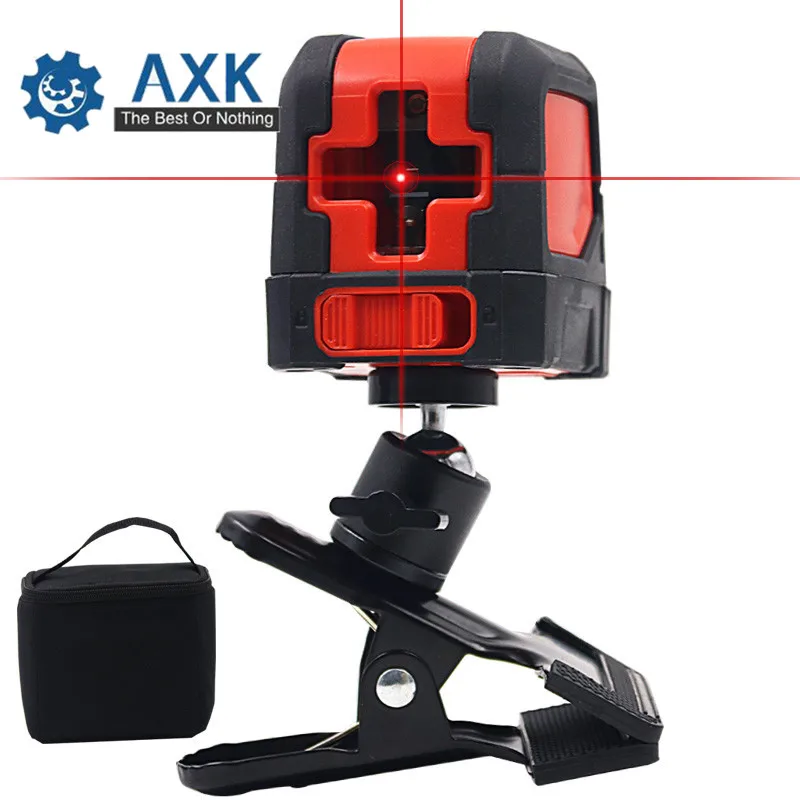 

Mini Style Self-Leveling Laser Level Cross Line Laser With Red Light Source & Adjustable Mounting Clamp DT536