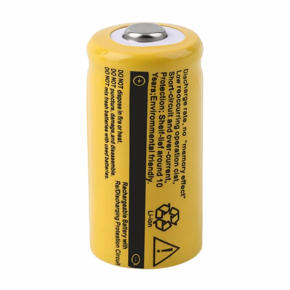 4 шт. AA 3,7 V 16340 2500mAh низкая восстанавливающаяся работа, перезаряжаемый литий-ионный светодиодный аккумулятор, безопасный для фонарика