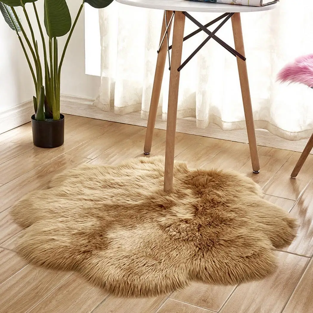

Soft Smooth Flower Shape Solid Carpet 5-6cm/2-2.4inch Home Decorative Carpet