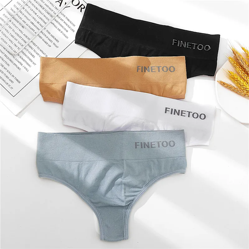 FINETOO M 2XL женские стринги с широкой талией хлопковые трусики сексуальное нижнее