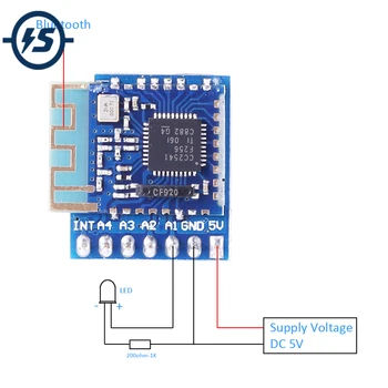 

DC 5V 4Bit Wireless Bluetooth Module 4-Channel Self-locking/Momentary Switch Timer Delay Controller