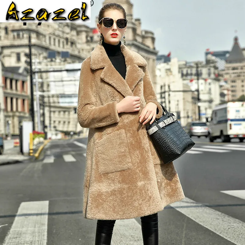 

Natural Women's Real Fur Coat Wool Female Jacket Winter Coat Women Clothes 2020 Korean Vintage Double-faced Fur Tops ZT4034