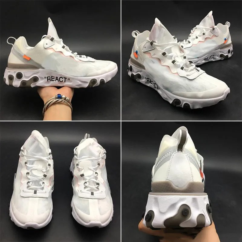 Новинка 2019 React Element 87 дизайнерские кроссовки для бега мужские спортивные черные
