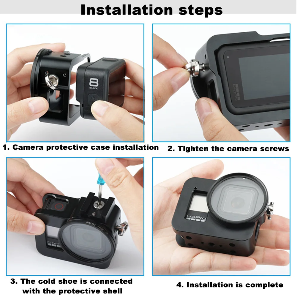 E7862-Aluminum Alloy Case for Gopro 8-9