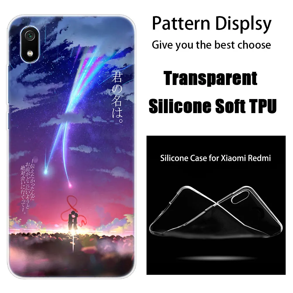 Роскошный силиконовый чехол аниме ваше имя Kimi no Na wa для Xiaomi Redmi K20 Pro 7 7A 6 6A 4X5 Plus S2 GO Note 8 7 6 5 Pro 4