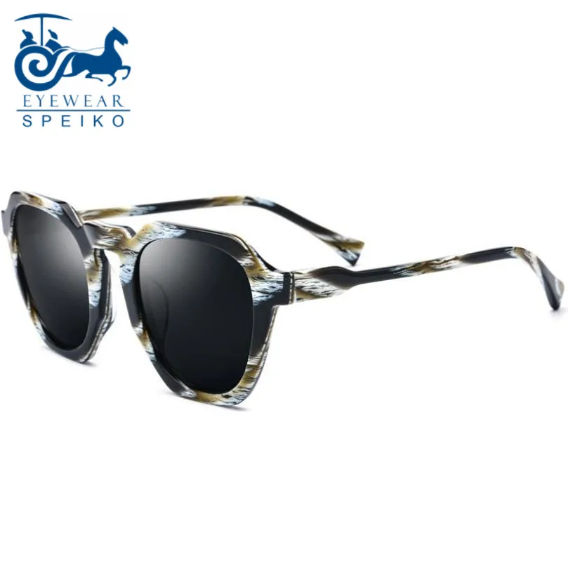 

2019 fashion acetate glasses 19112 round unisex sunglasses 50-20-145 for men women eyewear myopia reading sunglasses