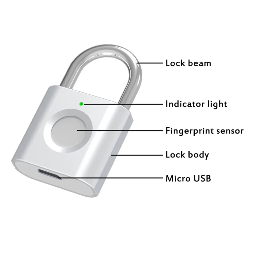 X007 Fingerprint Padlock Fingerprint Luggage Lock Fingerprint Small