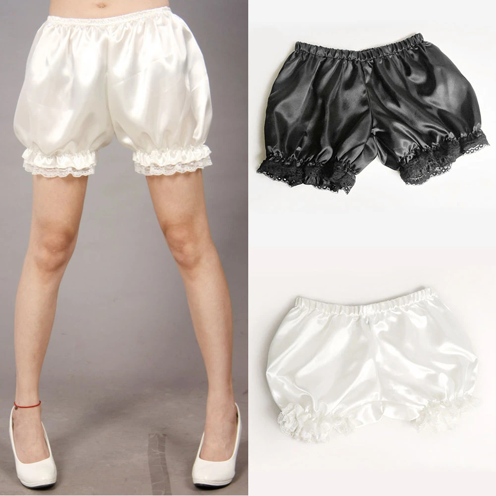 zara shorts Anti Exposure Lolita Cosplay Lace Women Bubble Bloomer Under Shorts Elastic Lantern Shorts Black White Women Shorts Wholesale#25 basketball shorts