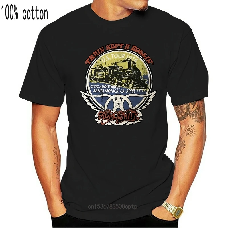 Aerosmith - Schleppe хранит Rollin Тур 1974-футболка S-M-L-XL-2XL Brandneu | Мужская одежда