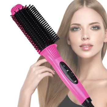 

2 in 1 Anion Fast Heat Curler Hair Straightener Electric Hair Comb Brush Straightening Irons Multifunction Salon Curling Tool