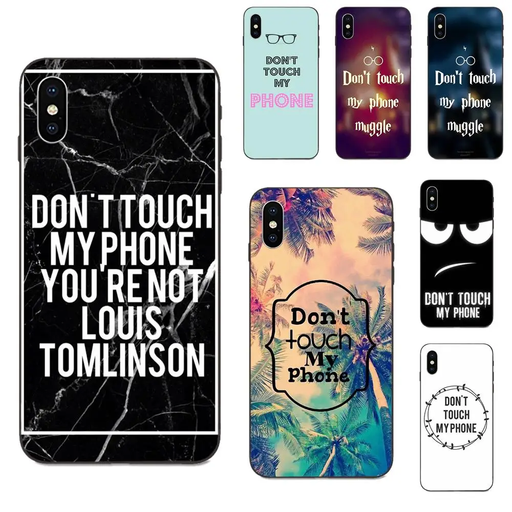 

For Apple iPhone 4 4S 5 5S SE 6 6S 7 8 Plus X XS Max XR Soft Fashion Cell Case Don Not Touch My Phone