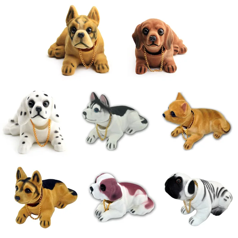 

Car shaking head dog car dashboard doll automatic shaking head toy ornaments nodding dog car interior decoration gifts