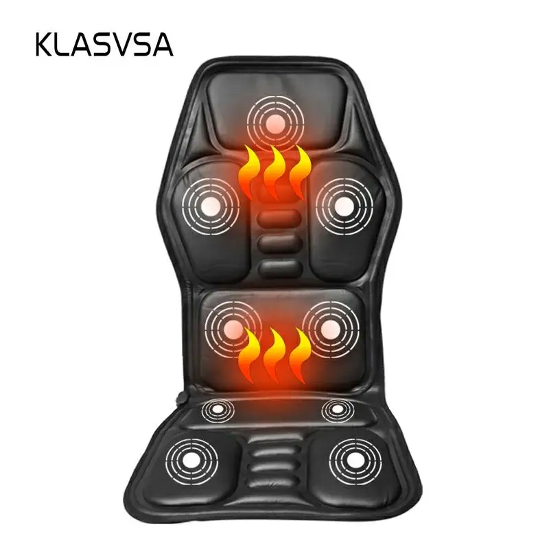 KLASVSA массажное кресло для шеи с подогревом для заднего сиденья, массажер для дома и офиса, Вибрирующая Подушка для спины, расслабление шеи