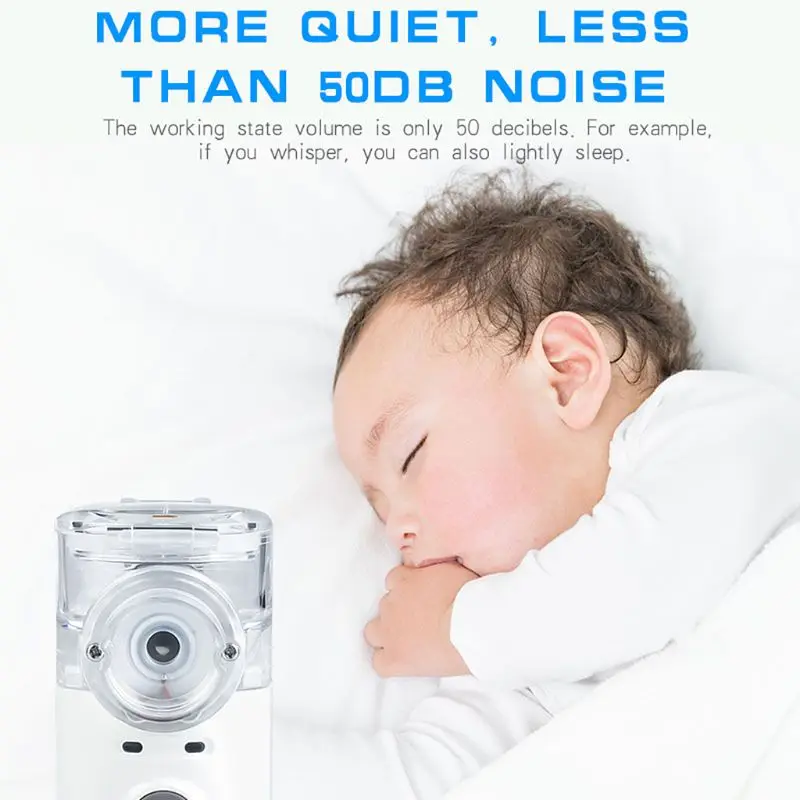 Portable Ultrasonic Mini Nebulizer Inhaler Handheld Asthma Machine Battery Operated for Kids and Adults 2