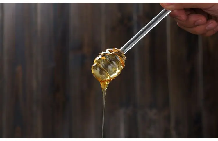 Высококачественная баночка для меда стеклянная бутылка приправ мешалка дозатор