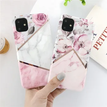 

Moskado Plating Geometric Marble Phone Case For iPhone 11 Pro Max XR XS Max 6 7 8 6s Plus Soft Silicon IMD Back Cover