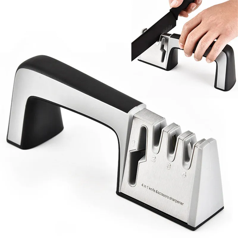 Xyj 4 In 1 Professional Kitchen Knife Sharpener Stainless Steel