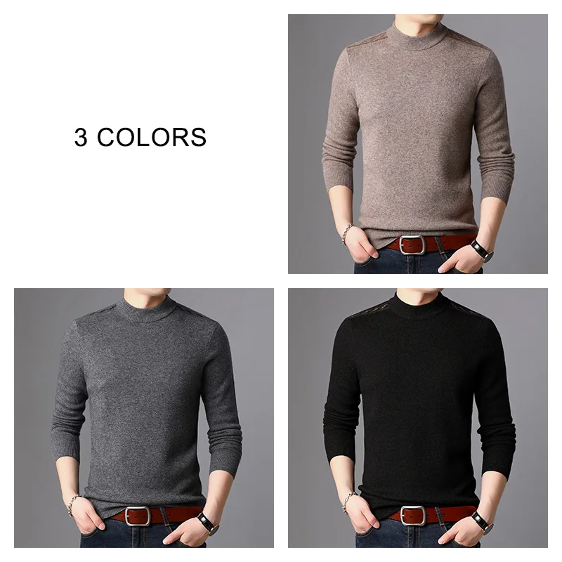 COODRONY Brand 100% Merino Wool Sweater Men Casual O-Neck Pull Homme Winter Thick Warm Pullover Men Soft Cashmere Sweaters 93050