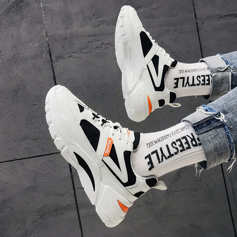 

INS Super Fire MEN'S SHOES Extra High Athletic Shoes Old Man Shoes Hot Selling Korean-style Online Celebrity Harajuku Trendy Sho