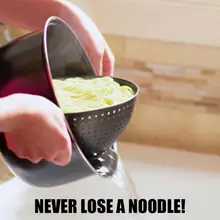 2-в-1 Пособия по кулинарии горшок с поворотный фильтр не липкий практичный Пособия по кулинарии горшок для Кухня Слива паста овощи Пособия по кулинарии горшок