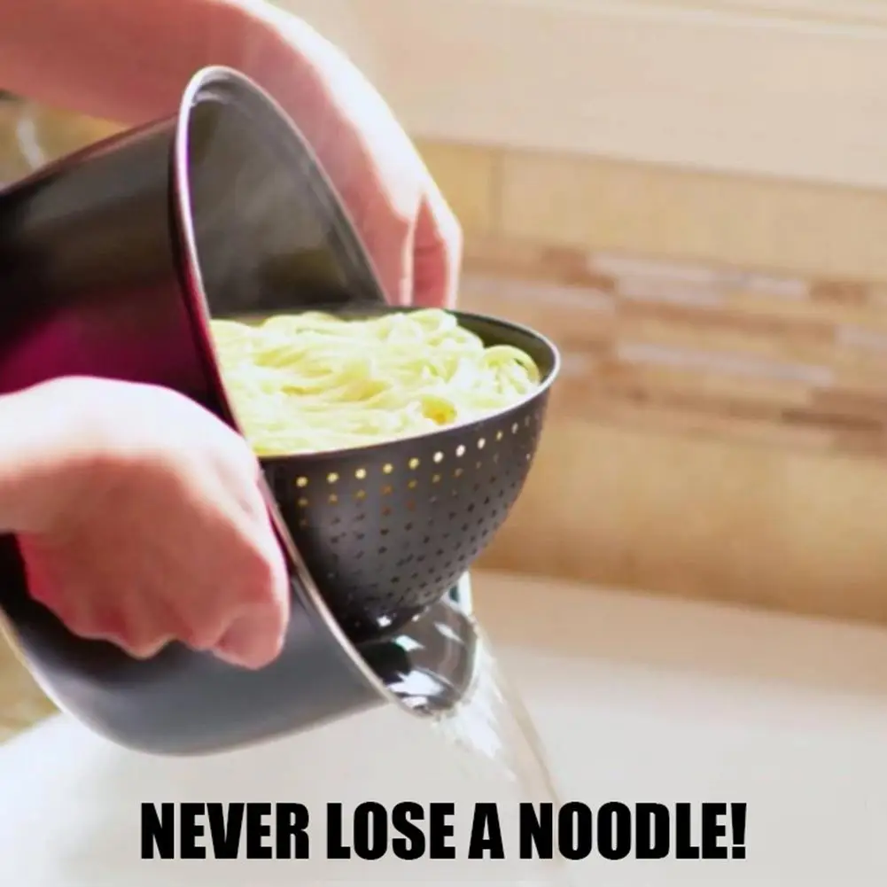 

2-in-1 Cooking Pot With Swivel Strainer Not Sticky Practical Cooking Pot For Kitchen Drain Pasta Vegetables Cooking Pot