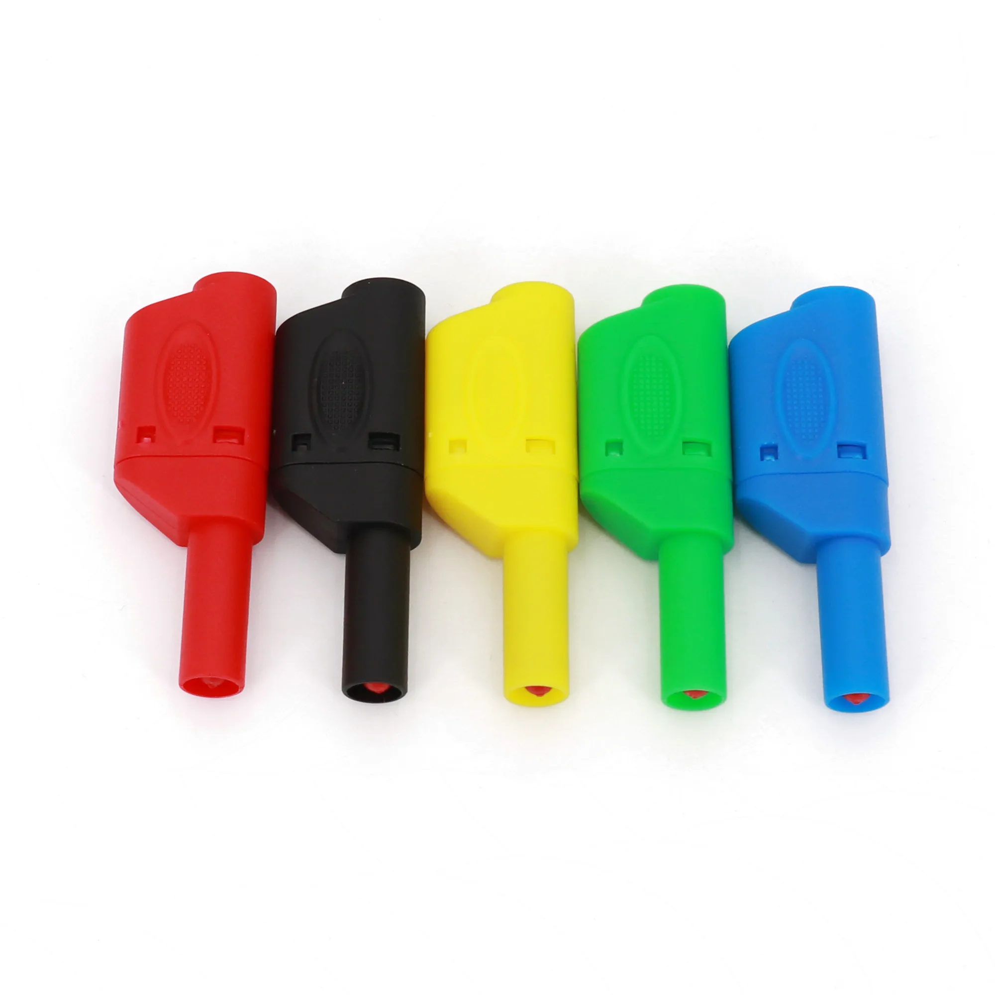 10Pcs Shrouded Fully Insulated Safety 4mm Male Stackable Banana Plug