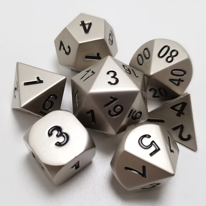Много металлических игральные кости DND Набор для подземелий и драконов (D & D) Pathfinder