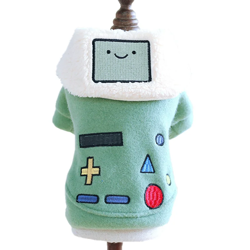 Pet Dog cat Clothes Autumn and Winter New Warm Game Machine Woolen Coat Robot Lapel and Velvet Clothes Pet Dog cat Clothes Autumn and Winter New Warm Game Machine Woolen Coat Robot Lapel and Velvet Clothes