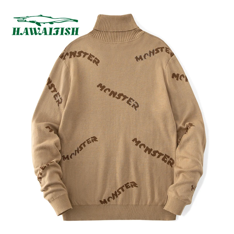 

Sweater male 2021 autumn new pullover men's casual knit sweater letter printed sweater men knitted christmas sweater