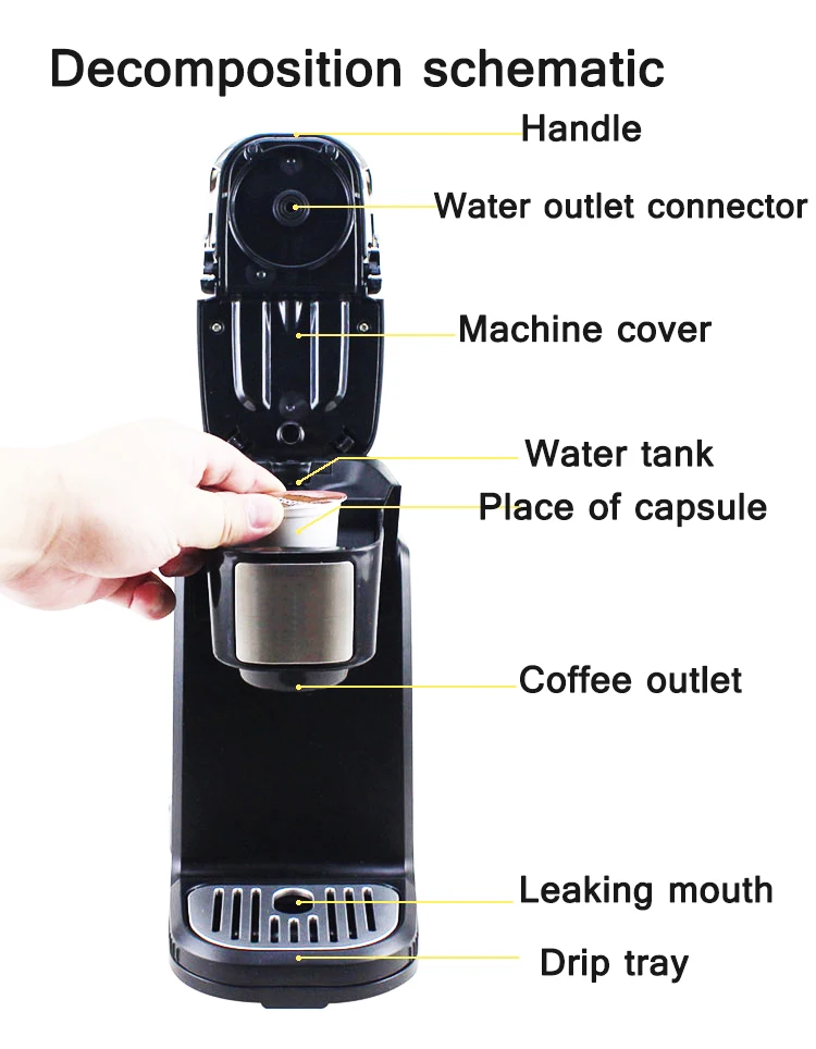 chá café expresso três-em-um portátil máquina de café cápsula AC-507K quente