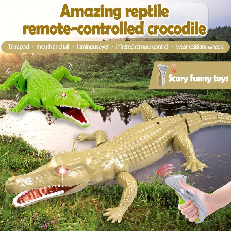Simulation Animal Electric Model Toy Walking Alligator Remote Control Toys 
