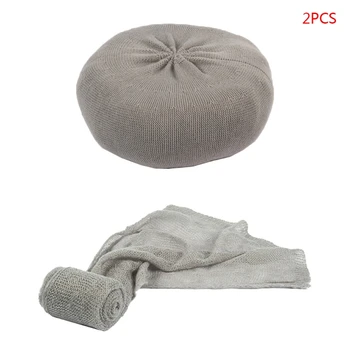 

1 Set Newborn Posing Sofa + Knitted Swaddle Wrap Blankets Infant Photo Shooting Accessory Baby Photography Props