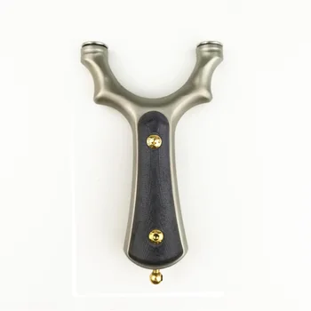 

Stainless Titanium Steel Metal Slingshot Catapult Sling Shot Marble Outdoor Hunting Accessories with Powerful Rubber Band