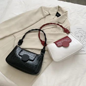 

2020 Fashion Simple Versatile Bag Female INS Shoulder Bag Net Red Ocean Armpit Bag Braided Rope round Lock WOMEN'S Bag