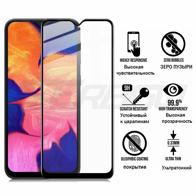 

Full Cover Tempered Glass For Samsung Galaxy A01 A51 A71 Screen Protector on A10 A20 A30 A40 A50 A60 A70 A80 A90 Protective Film