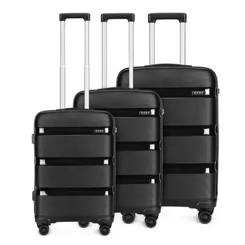 

Kono Hard Shell Suitcase Set of 3 Lightweight Trolley Carry on Hand Boarding Luggage with TSA Lock Durable 4 Spinner Wheels 2092