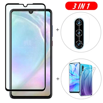 

3-in-1 Glass + Case For Huawei P30 lite New Edition Screen Protector Tempered Glass for Huawei P30 Lite Camera Protector Glass