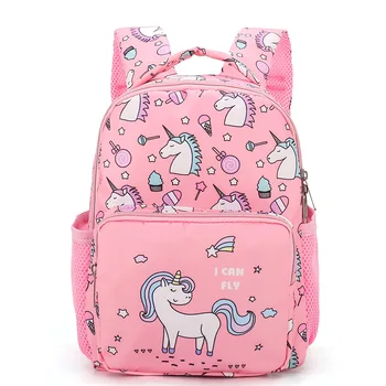 Girl School Bags Child Pink Purple Printing Backpack Kindergarten Cute Girls Children's Schoolbag Waterproof Kids Dropshipping 2