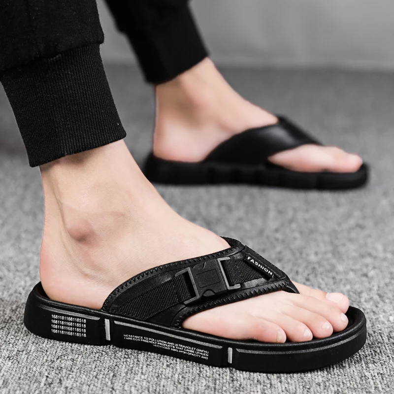 Mazefeng Summer New Arrival Summer Men Flip Flops Men High Quality Beach Sandals Male Anti-slip Casual Shoes Wholesale