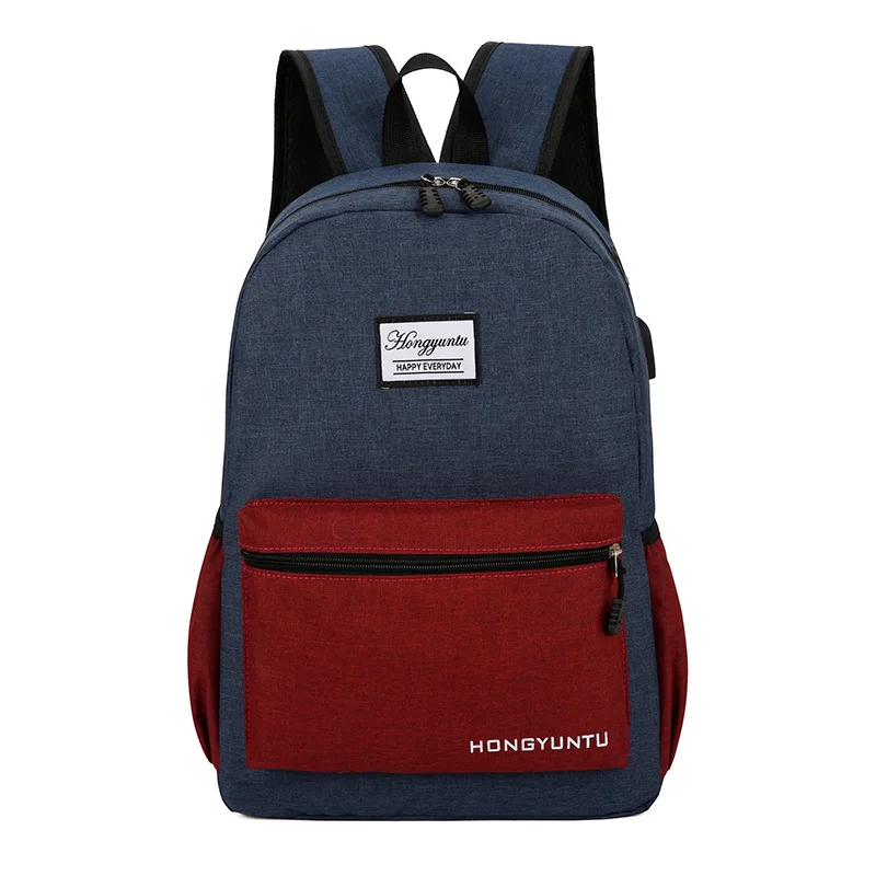 

Backpack Three-piece Set MEN'S Backpack Fashion High School Junior High School Schoolbag Women's Students Travel Computer Bag