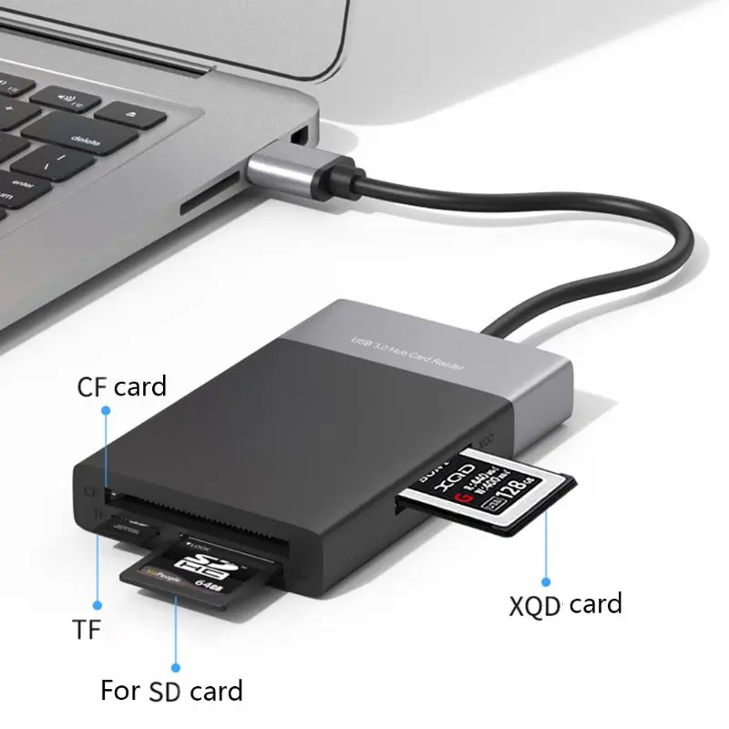 6 в 1 Высокоскоростной USB 3,0 2 для школы, больницы для XQD/CF/для SD/TF карты комплект для чтения