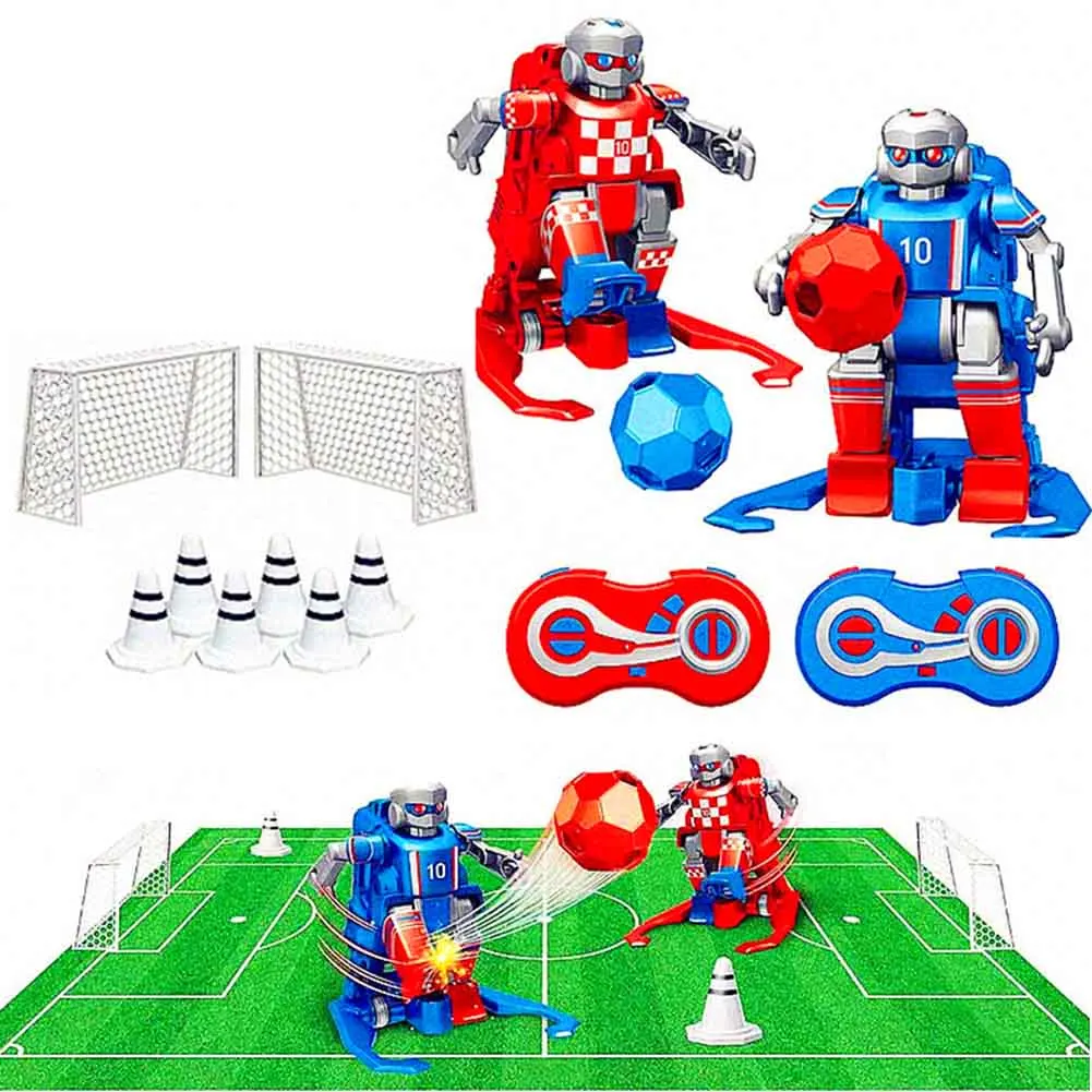 

2.4GHz Kids Toys Indoor Outdoor Electric Smart With 2 Goals Interactive Football Robot Set Remote Control Wireless Educational