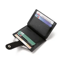 Fashion Unisex Card Holder Women PU Slim Small Wallet Card Retro Leather Men Wallet Business Package Coin Purse Card Holder