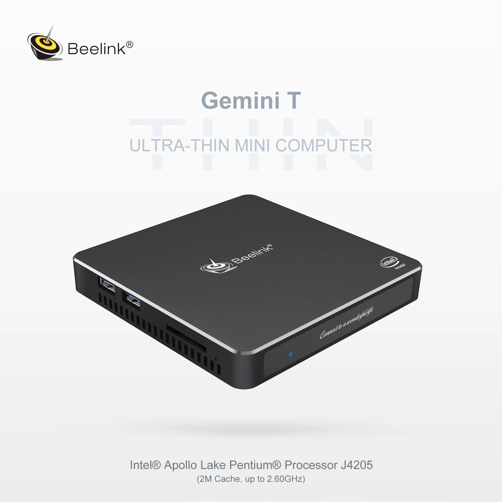 Мини-ПК Beelink Gemini T45 в Apollo Lake Pentium J4205 8 Гб 256 ГБ в HD graphics 505 2,4 ГГц 5,8 ггц WiFi 1000 Мбит/с USB3.0 BT 4,0