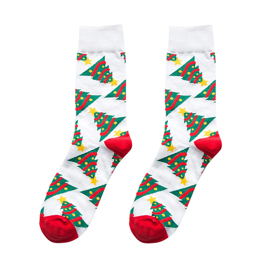 Женские носки с рождественским принтом, для взрослых, милый тренд, креативный узор, хлопок, повседневные, пара носков, спортивные, повседневные, модные, зимние подарки