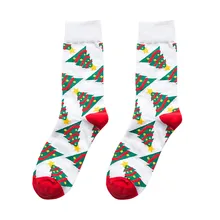 Женские носки с рождественским принтом, для взрослых, милый тренд, креативный узор, хлопок, повседневные, пара носков, спортивные, повседневные, модные, зимние подарки