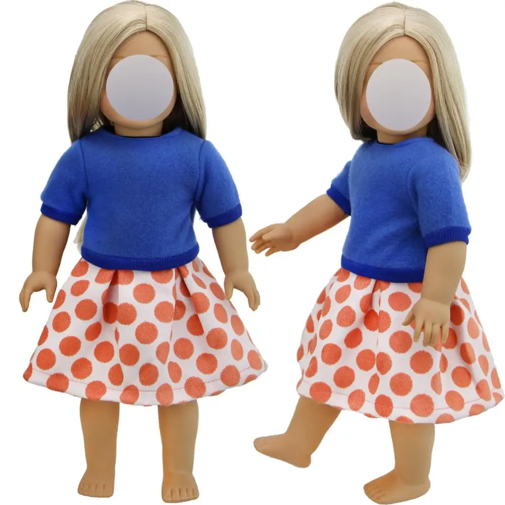 Милое платье ручной работы Повседневные Вечерние платья синяя рубашка оранжевая