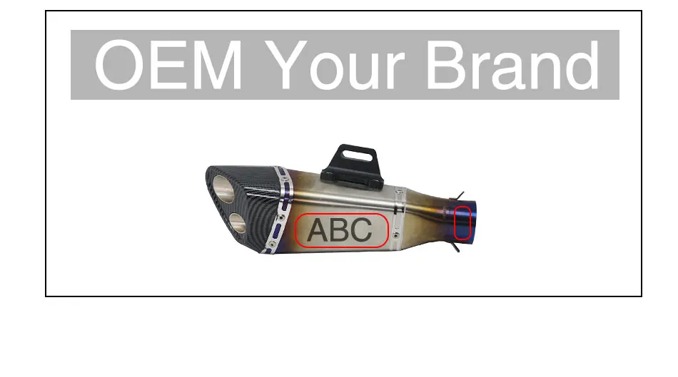 ZSDTRP OEM логотип Универсальный выхлопной SC Akrapovic Мотоцикл выхлопная труба скутер глушитель для CBR125 250 CB400 YZF FZ400