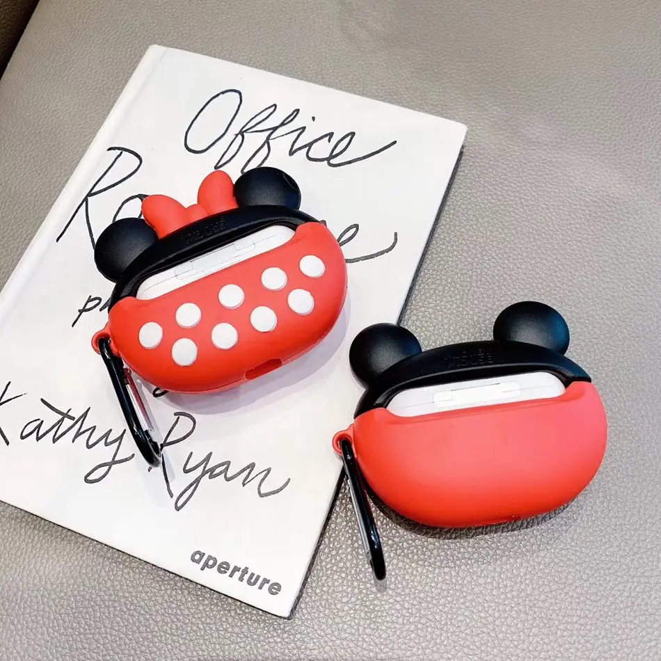 3D Earphone Case For Airpods Pro Case Silicone Stitch Cat Cartoon Headphone/Earpods Cover For Apple Air pods Pro 3 Case Keychain