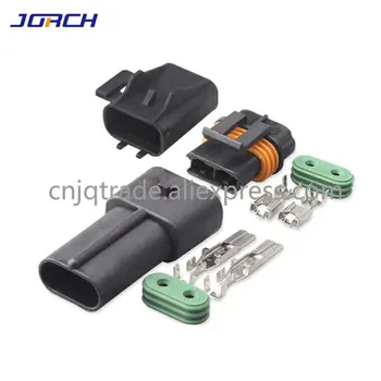 

5 Set Delphi 2 Pin Female And Male Connector sealed automotive electrical connector 12033769 12034269 for Fan plug